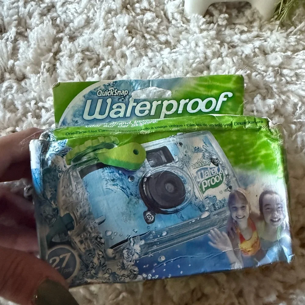 Fujifilm QuickSnap Waterproof Camera - Vibrant Blue and Green